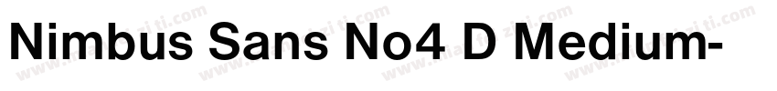 Nimbus Sans No4 D Medium字体转换